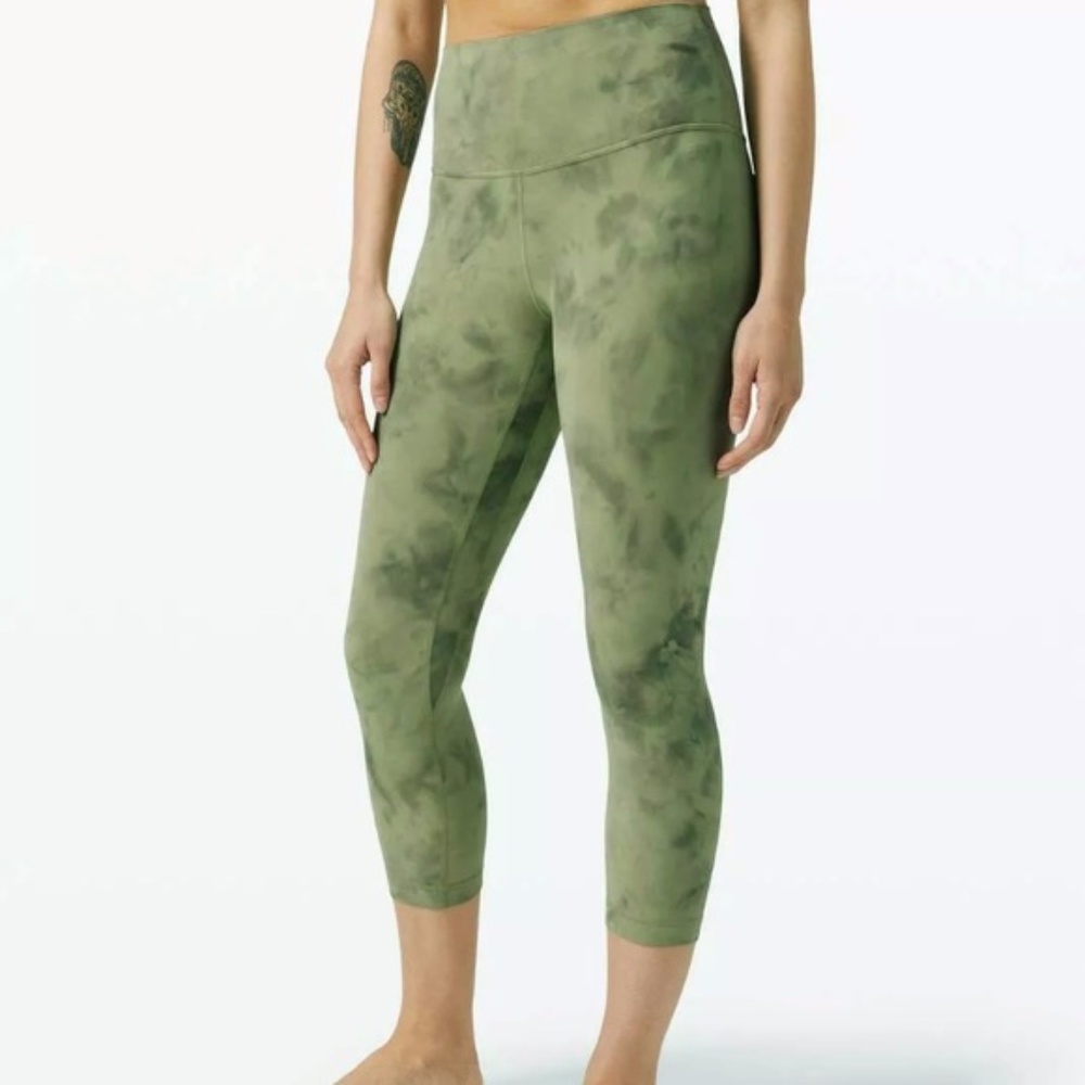 Lululemon Align Crop 21" Green Diamond Dye